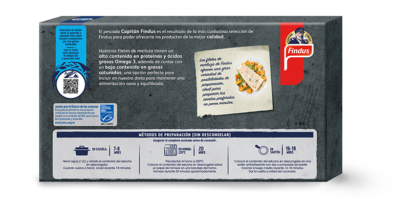 Findus presenta sus medallones y filetes demerluza de pesca sostenible