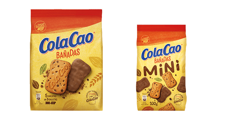 Galletas ColaCao bañadas en cacao y con pepitas chocolate