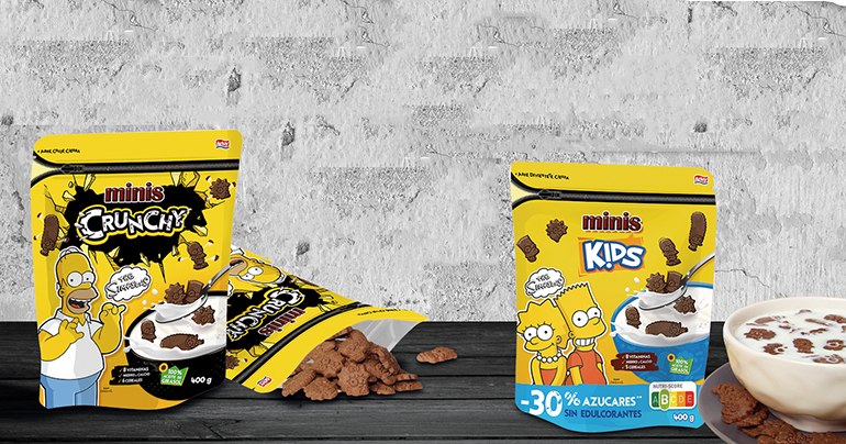 Galletas Arluy amplía su gama de Minis Simpson: con crunchy y kids