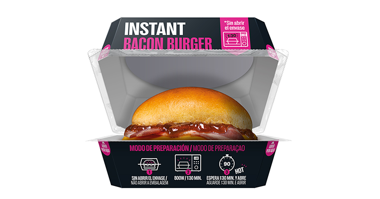 Brooklyn Town Instant Burger bacon