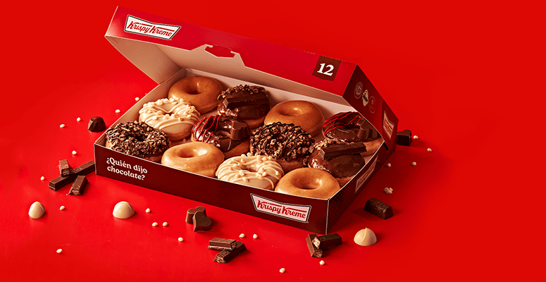 Berlinas con chocolate KitKat, Milkybar y Caja Roja