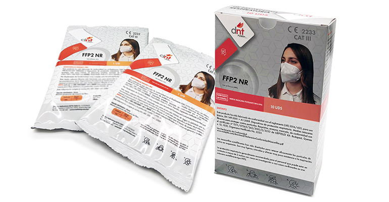 Mascarillas  FPP2 con certificado CE, de origen español