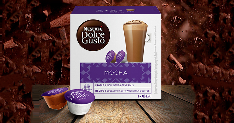 Nescafé Dolce Gusto Mocha une la intensidad del café y la dulzura del cacao