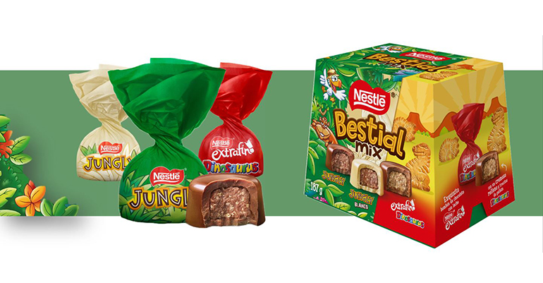 Nestlé Bestial Mix: sutido bombones Nestlé Jungly y Nestlé Donosaurus