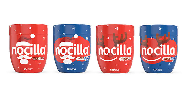 Nocilla Navidad, una edición con Papá Noel y Rudolph como protagonistas