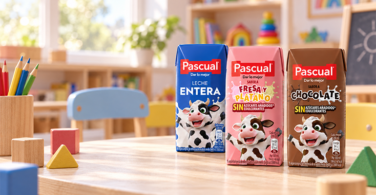 Pascual lanza una nueva gama infantil de batidos sin azúcares añadidos ni edulcorantes
