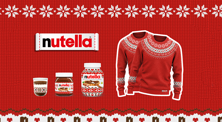 Jerséis navideños y nuevos tarros de edición limitada Nutella
