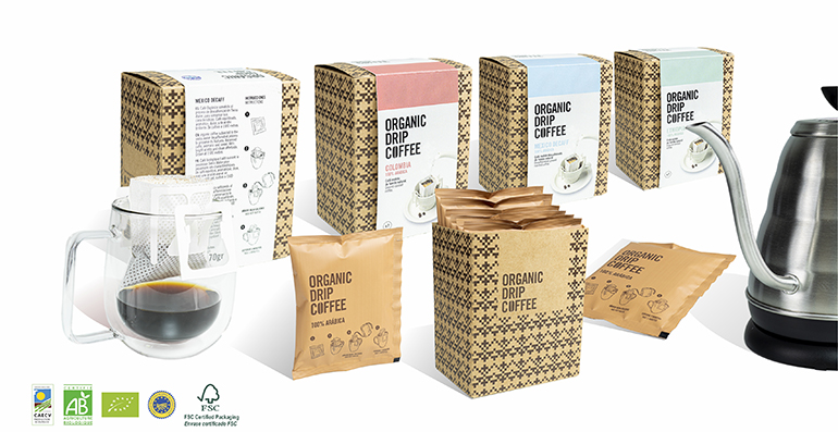 Organic Drip Coffee: en filtros individuales para apreciar las notas y matices de estos cafés de especialidad
