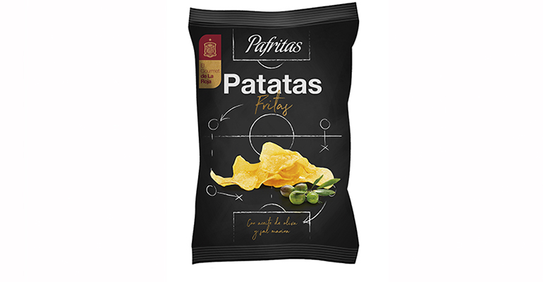 Patatas fritas con sal marina fritas en aceite de oliva con sabor a La Roja 