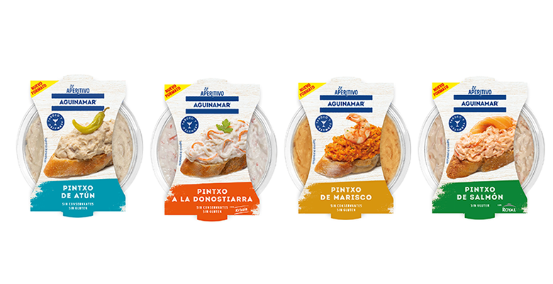 Angulas Aguinaga presenta sus pintxos Aguinamar y la pandereta de salmón Royal en la Seafood Expo de Barcelona