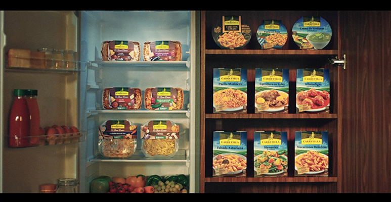 Carretilla platos preparado