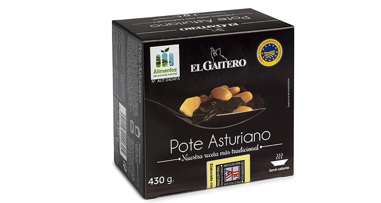 Pote asturiano de Grupo El Gaitero, fabes y berza (! ración)