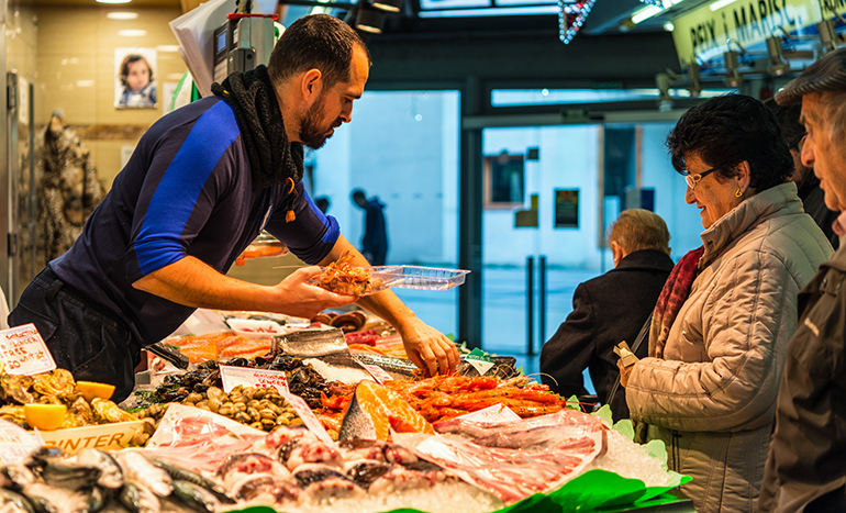 Precios del pescado y marisco en Navidad