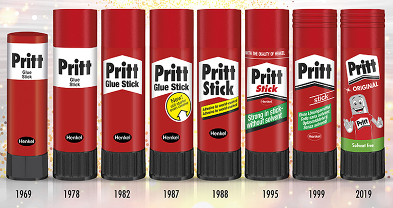 El pegamento Pritt cumple medio siglo con un 90% de ingredientes naturales como almidón de patata y azúcar