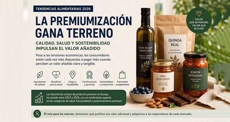 Los productos premium ganan terreno en la alimentación