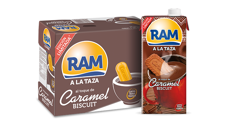 Chocolate RAM a la taza al toque de Caramel Biscuit