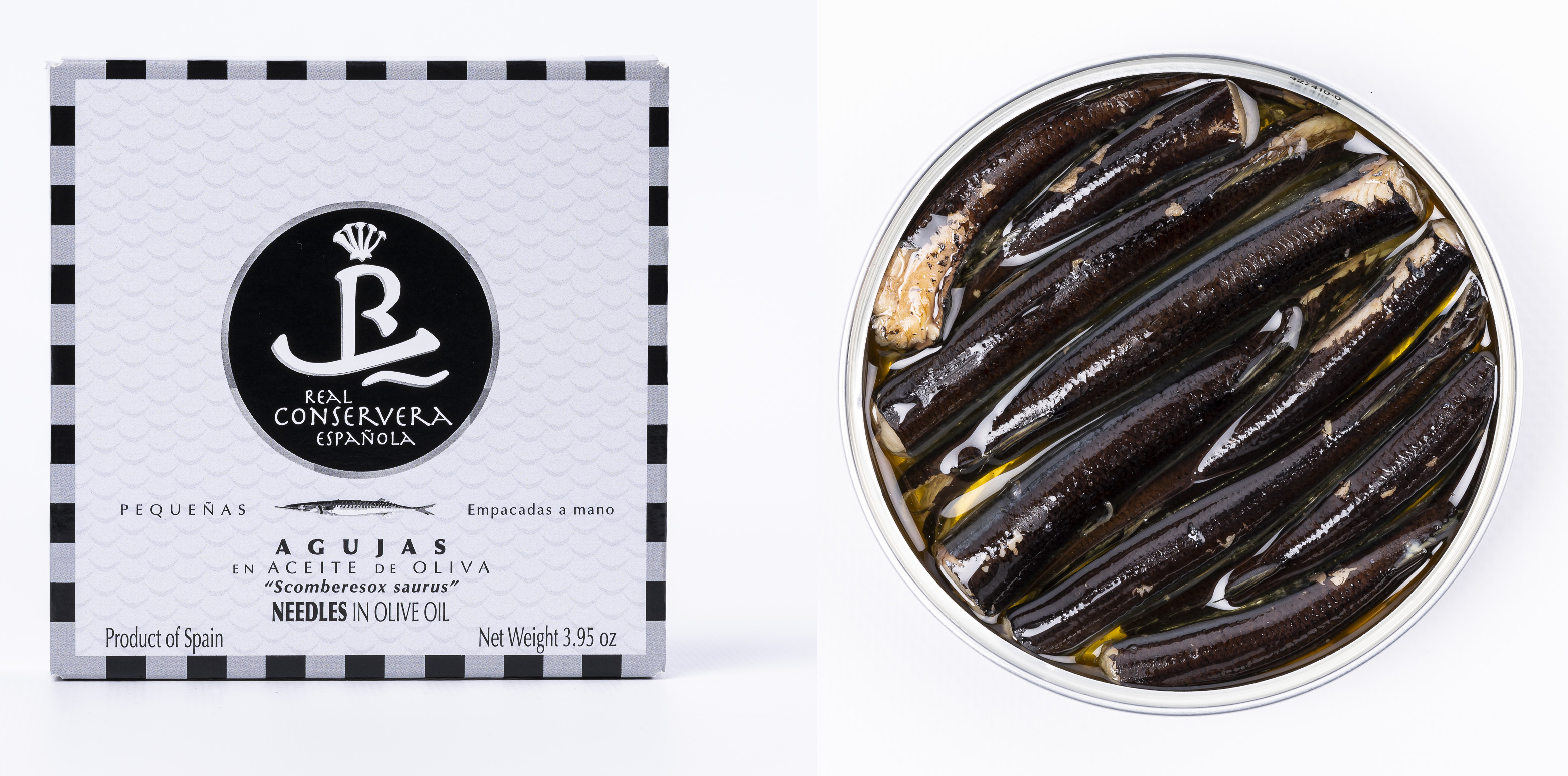 Agujas en aceite de oliva que recogen la esencia de la tradición conservera gallega