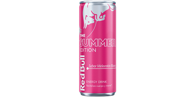 Red Bull rosa, sabor melocotón blanco