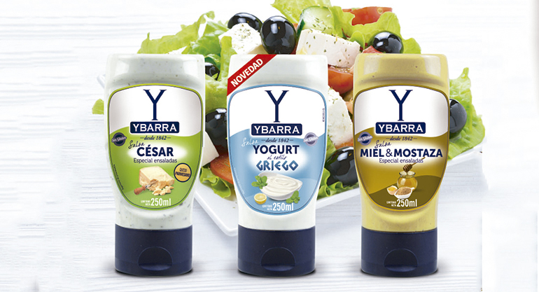 Nueva salsa de Yogurt al estilo Griego en envase boca-abajo de 250 ml 