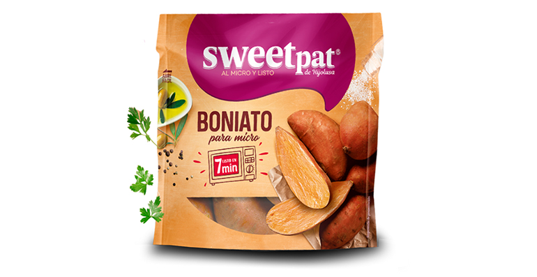 Patatas Hijolusa presenta su boniato fresco para microondas Sweet Pat