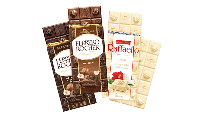 Ferrero Rocher y Raffaello se pasan ahora a tabletas de chocolate