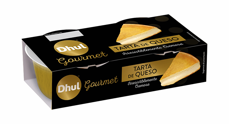 Tarta de queso Dhul al baño maría que destaca por su cremosidad y tostado