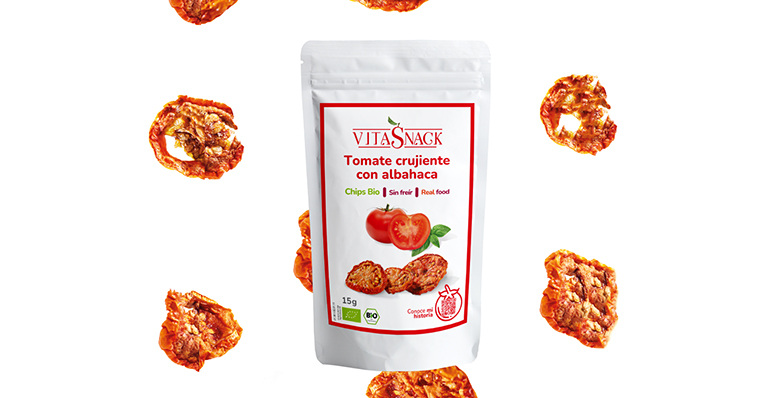 VitaSanck chips tomate crujiente y albahaca