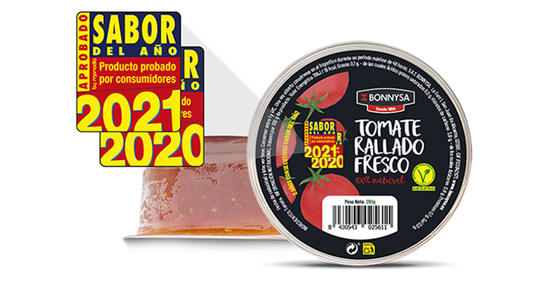 Tomate rallado fresco y natural Bonnysa: escogido Sabor del Año por segunda vez consecutiva