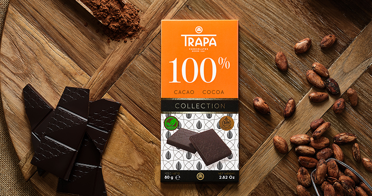 Tableta 100% cacao para disfrutar del sabor a chocolate más puro, apta para veganos y sin gluten