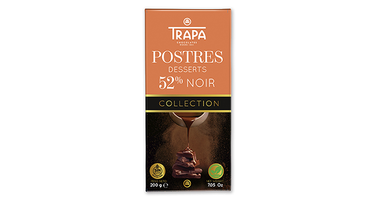  Tableta de postres con 52% de cacao y formato 200 gramos