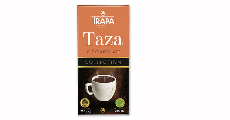 Trapa chocolate a la taza, tableta con nuevo formato de 200 gramos, apta para veganos y sin gluten