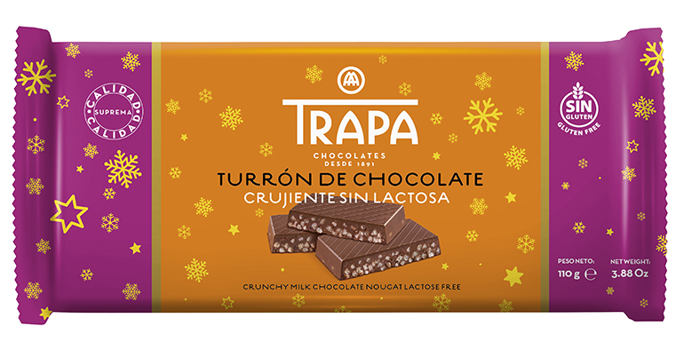 Llega el primer turrón crujiente de chocolate con leche sin lactosa