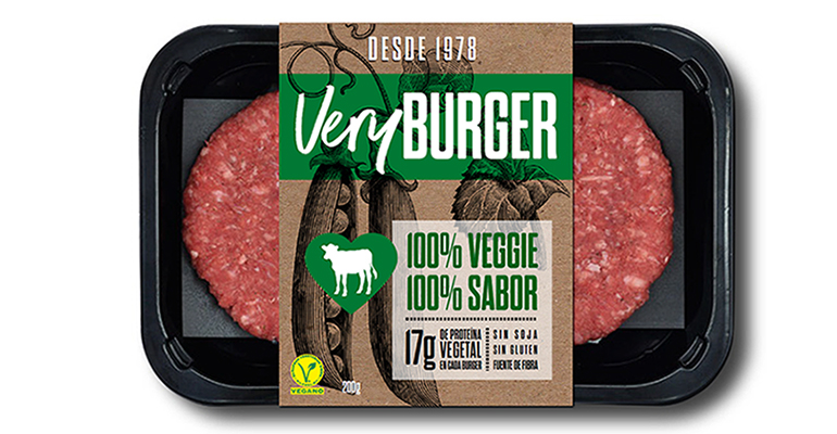Very Burger, hamburguesa vegetal análoga a carne basada en proteína de guisante