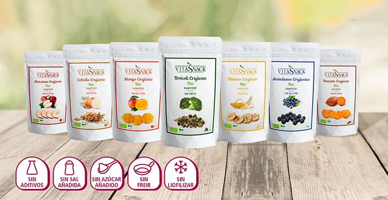 Snacks nutritivos y naturales en los que las frutas y verduras son absolutas protagonistas