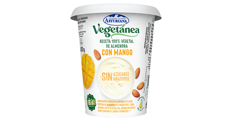 Central Lechera Asturiana presenta el yogur de mango de Vegetánea