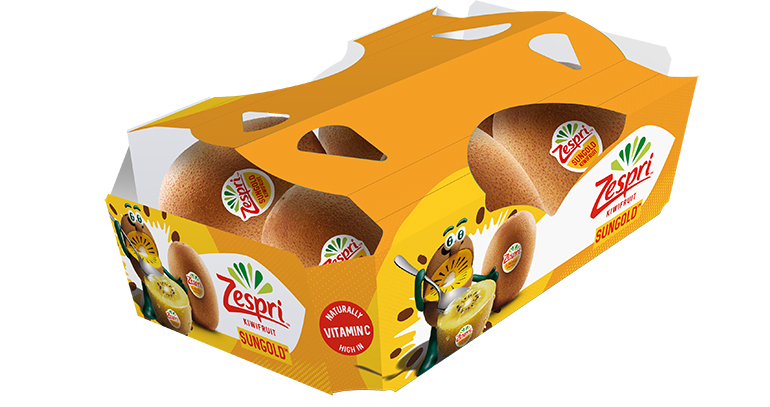 Zespri presenta su bandeja de cartón 100% para sus kiwis